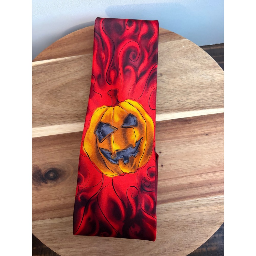 J. Garcia Pumpkin Halloween 100% Silk Tie Butterfly Trap Collection Fifty-Four